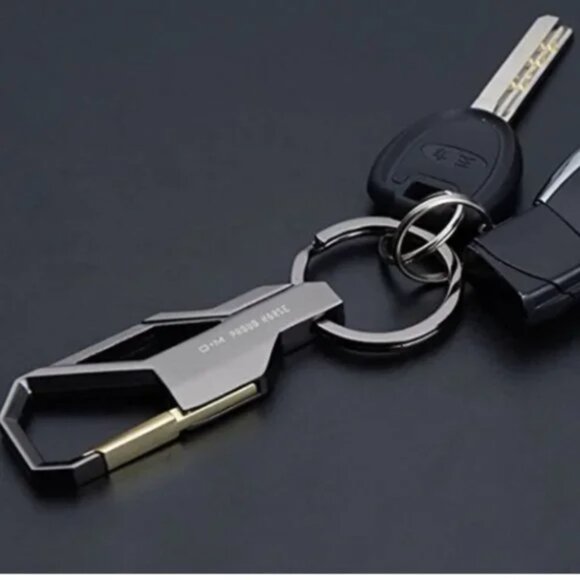 Car Key Chain Key Ring Business Keychain for Men, Black - Picture 4 of 9